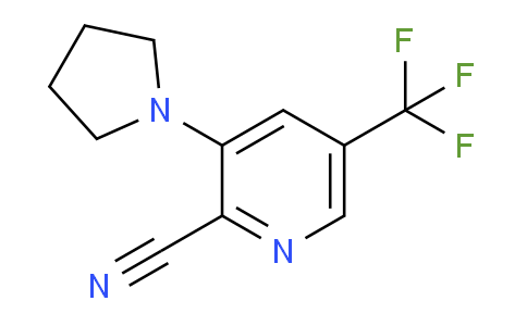 CAS No. 338420-10-3, 3-(Pyrrolidin-1-yl)-5-(trifluoromethyl)picolinonitrile