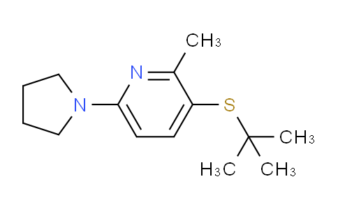 CAS No. 1355229-20-7, 3-(tert-Butylthio)-2-methyl-6-(pyrrolidin-1-yl)pyridine