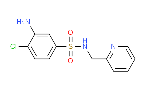CAS No. 1036494-30-0, 3-Amino-4-chloro-N-(pyridin-2-ylmethyl)benzenesulfonamide