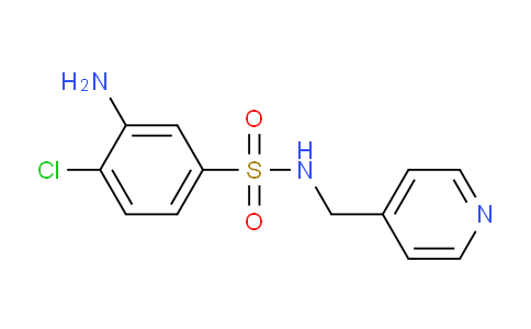 CAS No. 1040334-12-0, 3-Amino-4-chloro-N-(pyridin-4-ylmethyl)benzenesulfonamide