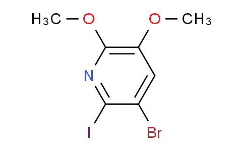 CAS No. 1956325-11-3, 3-Bromo-2-iodo-5,6-dimethoxypyridine