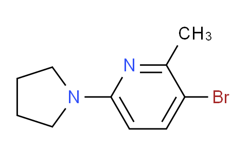 CAS No. 1199773-35-7, 3-Bromo-2-methyl-6-(pyrrolidin-1-yl)pyridine