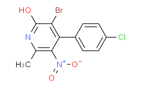 CAS No. 1708079-71-3, 3-Bromo-4-(4-chlorophenyl)-6-methyl-5-nitropyridin-2-ol