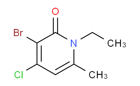 CAS No. 1706432-23-6, 3-Bromo-4-chloro-1-ethyl-6-methylpyridin-2(1H)-one