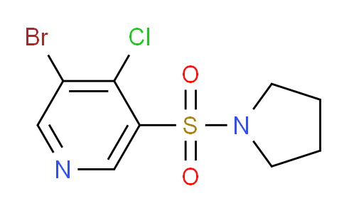 CAS No. 1352508-13-4, 3-Bromo-4-chloro-5-(pyrrolidin-1-ylsulfonyl)pyridine