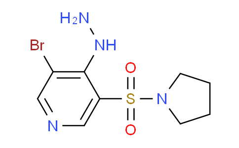 CAS No. 1352507-96-0, 3-Bromo-4-hydrazinyl-5-(pyrrolidin-1-ylsulfonyl)pyridine