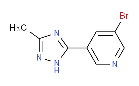 CAS No. 1094483-75-6, 3-Bromo-5-(3-methyl-1H-1,2,4-triazol-5-yl)pyridine