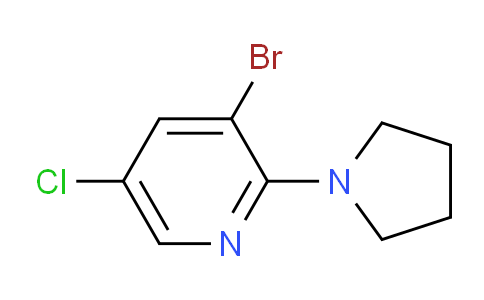 CAS No. 1199773-44-8, 3-Bromo-5-chloro-2-(pyrrolidin-1-yl)pyridine