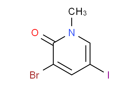 CAS No. 1433855-64-1, 3-Bromo-5-iodo-1-methylpyridin-2(1H)-one
