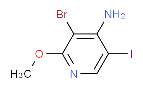CAS No. 1227268-98-5, 3-Bromo-5-iodo-2-methoxypyridin-4-amine
