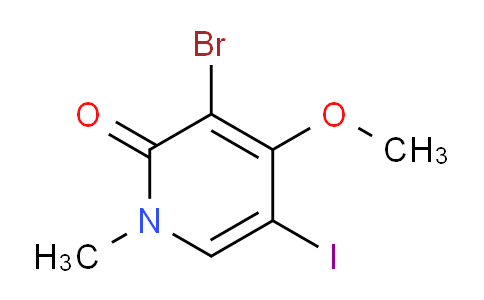 CAS No. 920490-71-7, 3-Bromo-5-iodo-4-methoxy-1-methylpyridin-2(1H)-one