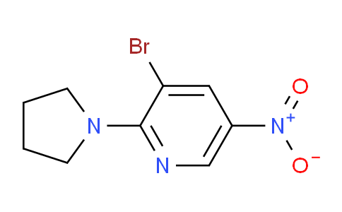 CAS No. 1065074-81-8, 3-Bromo-5-nitro-2-(pyrrolidin-1-yl)pyridine