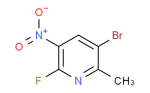 CAS No. 1263282-57-0, 3-Bromo-6-fluoro-2-methyl-5-nitropyridine