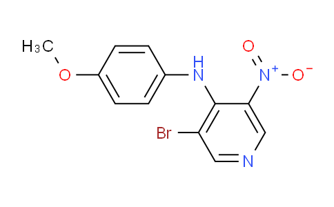 CAS No. 91394-81-9, 3-Bromo-N-(4-methoxyphenyl)-5-nitropyridin-4-amine