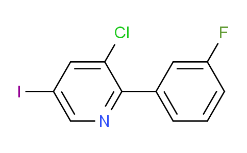 CAS No. 1214384-24-3, 3-Chloro-2-(3-fluorophenyl)-5-iodopyridine