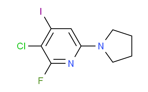 CAS No. 1228666-54-3, 3-Chloro-2-fluoro-4-iodo-6-(pyrrolidin-1-yl)-pyridine