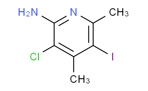 CAS No. 1823955-28-7, 3-Chloro-5-iodo-4,6-dimethylpyridin-2-amine