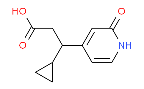 CAS No. 1824051-76-4, 3-Cyclopropyl-3-(2-oxo-1,2-dihydropyridin-4-yl)propanoic acid