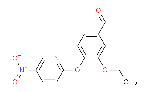 CAS No. 702646-74-0, 3-Ethoxy-4-((5-nitropyridin-2-yl)oxy)benzaldehyde