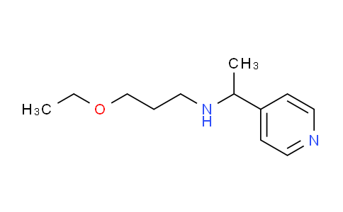 CAS No. 842966-39-6, 3-Ethoxy-N-(1-(pyridin-4-yl)ethyl)propan-1-amine