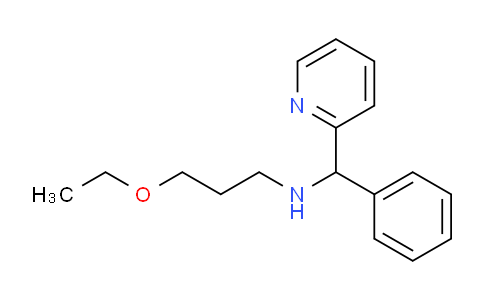 CAS No. 799256-20-5, 3-Ethoxy-N-(phenyl(pyridin-2-yl)methyl)propan-1-amine