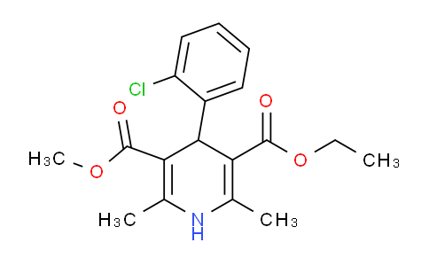 CAS No. 39562-06-6, 3-Ethyl 5-methyl 4-(2-chlorophenyl)-2,6-dimethyl-1,4-dihydropyridine-3,5-dicarboxylate
