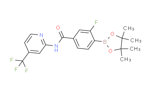 CAS No. 1419221-60-5, 3-Fluoro-4-(4,4,5,5-tetramethyl-1,3,2-dioxaborolan-2-yl)-N-(4-(trifluoromethyl)pyridin-2-yl)benzamide