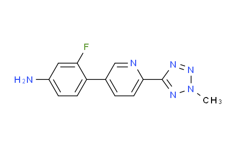 CAS No. 1638760-07-2, 3-Fluoro-4-(6-(2-methyl-2H-tetrazol-5-yl)pyridin-3-yl)aniline