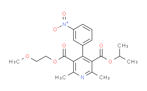 CAS No. 85677-93-6, 3-Isopropyl 5-(2-methoxyethyl) 2,6-dimethyl-4-(3-nitrophenyl)pyridine-3,5-dicarboxylate