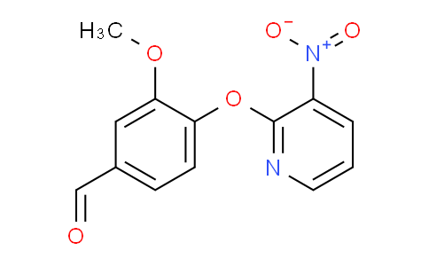 CAS No. 700849-38-3, 3-Methoxy-4-((3-nitropyridin-2-yl)oxy)benzaldehyde