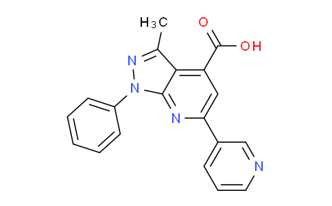 CAS No. 1011397-14-0, 3-Methyl-1-phenyl-6-(pyridin-3-yl)-1H-pyrazolo[3,4-b]pyridine-4-carboxylic acid