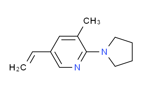 CAS No. 1355200-87-1, 3-Methyl-2-(pyrrolidin-1-yl)-5-vinylpyridine