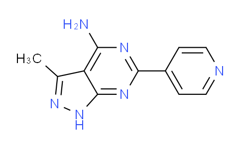 CAS No. 158001-32-2, 3-Methyl-6-(pyridin-4-yl)-1H-pyrazolo[3,4-d]pyrimidin-4-amine