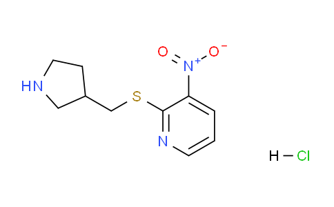 CAS No. 1417794-53-6, 3-Nitro-2-((pyrrolidin-3-ylmethyl)thio)pyridine hydrochloride