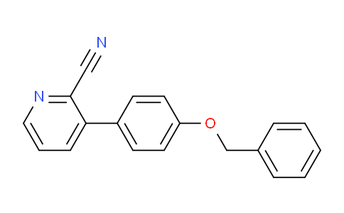 CAS No. 1437794-60-9, 3-[4-(Benzyloxy)phenyl]pyridine-2-carbonitrile