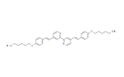 CAS No. 846563-66-4, 4,4'-Bis((E)-4-(hexyloxy)styryl)-2,2'-bipyridine