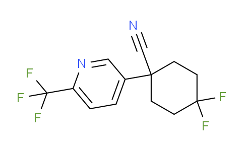 CAS No. 1600498-57-4, 4,4-Difluoro-1-(6-(trifluoromethyl)pyridin-3-yl)cyclohexanecarbonitrile
