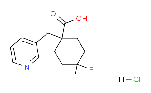 CAS No. 1380300-86-6, 4,4-Difluoro-1-(pyridin-3-ylmethyl)cyclohexanecarboxylic acid hydrochloride