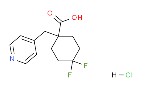 CAS No. 1380300-62-8, 4,4-Difluoro-1-(pyridin-4-ylmethyl)cyclohexanecarboxylic acid hydrochloride