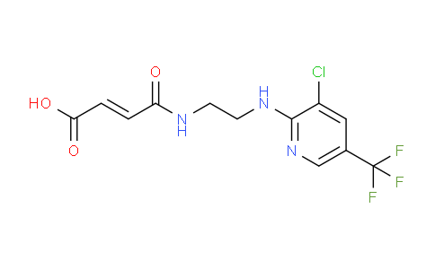 CAS No. 339096-60-5, 4-((2-((3-Chloro-5-(trifluoromethyl)pyridin-2-yl)amino)ethyl)amino)-4-oxobut-2-enoic acid