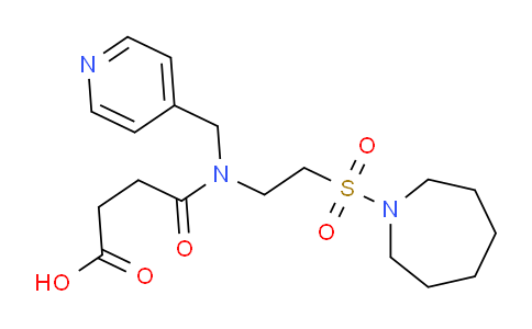 CAS No. 919748-82-6, 4-((2-(Azepan-1-ylsulfonyl)ethyl)(pyridin-4-ylmethyl)amino)-4-oxobutanoic acid