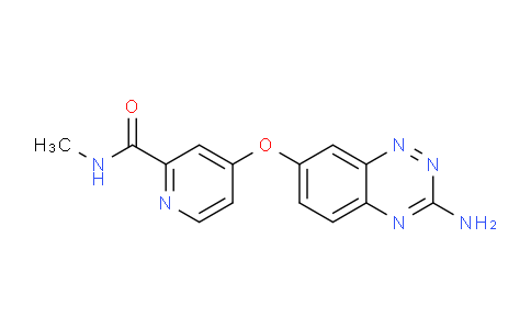 CAS No. 877874-02-7, 4-((3-Aminobenzo[e][1,2,4]triazin-7-yl)oxy)-N-methylpicolinamide