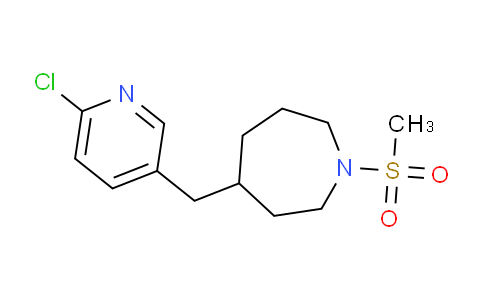 CAS No. 1316225-09-8, 4-((6-Chloropyridin-3-yl)methyl)-1-(methylsulfonyl)azepane