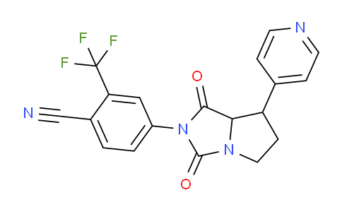 CAS No. 1956317-96-6, 4-(1,3-Dioxo-7-(pyridin-4-yl)tetrahydro-1H-pyrrolo[1,2-c]imidazol-2(3H)-yl)-2-(trifluoromethyl)benzonitrile