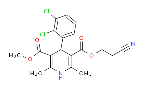 CAS No. 110962-94-2, 4-(2,3-Dichloro-phenyl)-2,6-dimethyl-1,4-dihydro-pyridine-3,5-dicarboxylic acid 3-(2-cyano-ethyl) ester 5-methyl ester