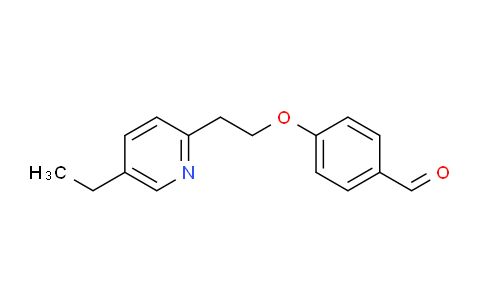 CAS No. 114393-97-4, 4-(2-(5-Ethylpyridin-2-yl)ethoxy)benzaldehyde