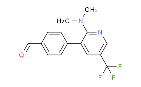 CAS No. 1311279-13-6, 4-(2-(Dimethylamino)-5-(trifluoromethyl)pyridin-3-yl)benzaldehyde