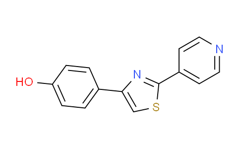 CAS No. 1518549-00-2, 4-(2-(Pyridin-4-yl)thiazol-4-yl)phenol
