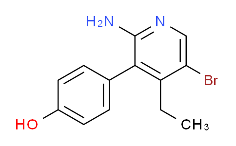 CAS No. 1956328-30-5, 4-(2-Amino-5-bromo-4-ethylpyridin-3-yl)phenol