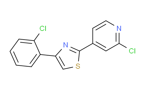 CAS No. 1431728-13-0, 4-(2-Chlorophenyl)-2-(2-chloropyridin-4-yl)thiazole